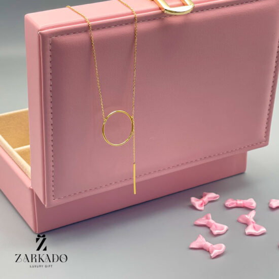 گردنبند زنجیری طرح حلقه و آویز