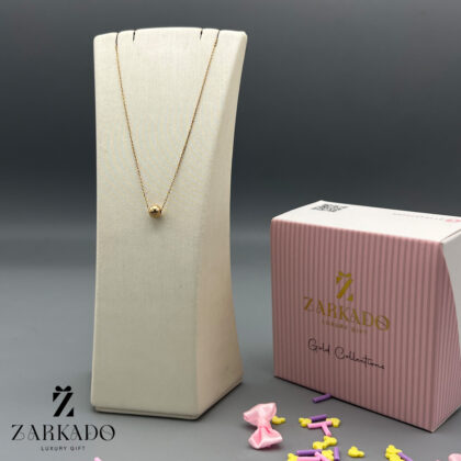 گردنبند طلا طرح زنجیر و گوی سایز A