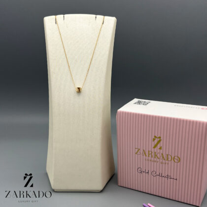 گردنبند زنجیری طرح مکعب زرد سایز کوچیک