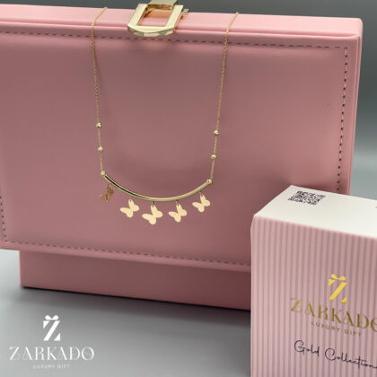 گردنبند زنجیری طرح آویزهای پروانه