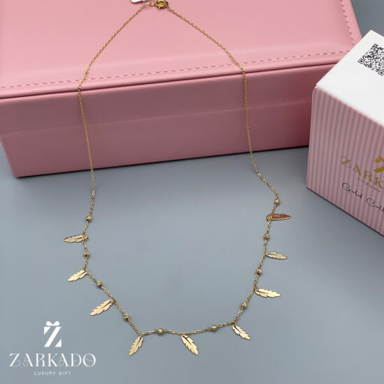 گردنبند زنجیری طرح پر