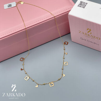 گردنبند زنجیری طرح لوزی قلبی