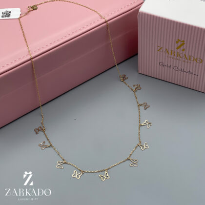 گردنبند زنجیری طرح آویز پروانه