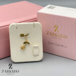 پلاک طلا طرح گل رز طلایی کد P2633