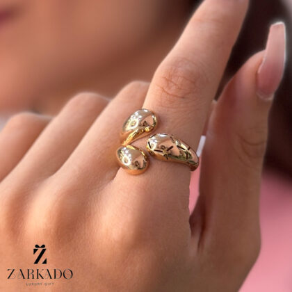 انگشتر طلا طرح وی پفکی