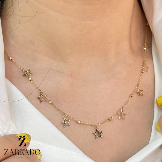 گردنبند زنجیری طرح ستاره نصفه