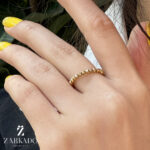 انگشتر طلا طرح گوی البرنادو زرد کد R3529
