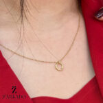 گردنبند طلا طرح حلقه ریز کد N1651