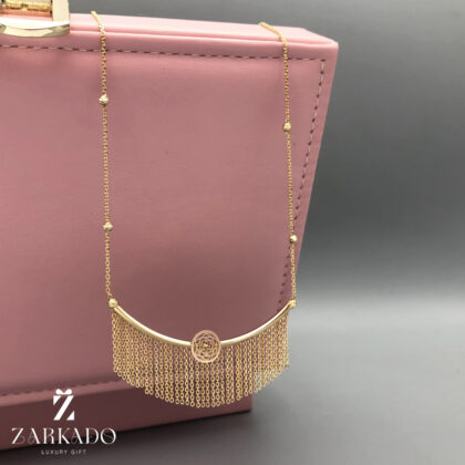 گردنبند طلا طرح لبخند آبشاری