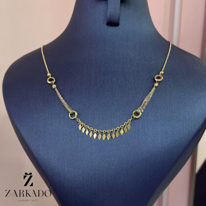 گردنبند طلا طرح لوزی های آویز