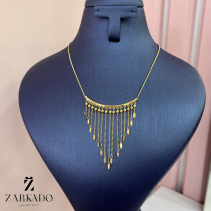 گردنبند طلا طرح آویز های رقصان و گوی