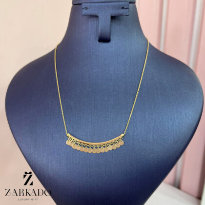 گردنبند طلا طرح لبخند پولکی