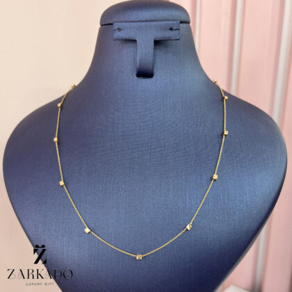 گردنبند زنجیری طلا مکعبی