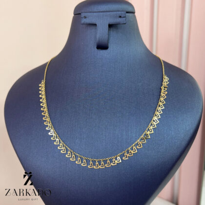 گردنبند طلا طرح قلب های آویز