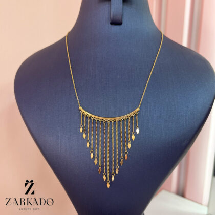 گردنبند طلا طرح لبخند آویزهای رقصان