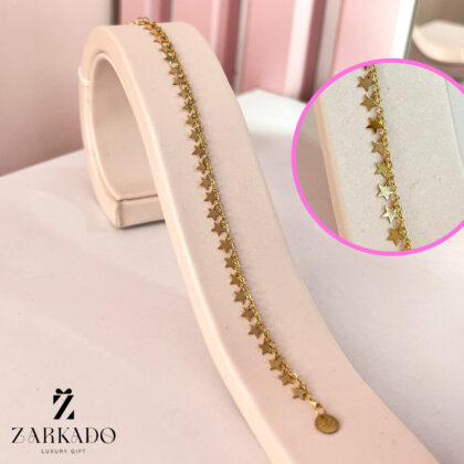 دستبند طلا طرح ستاره های آویز