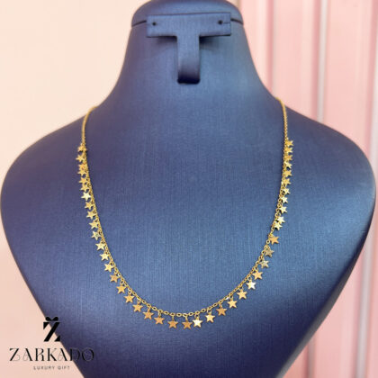 گردنبند طلا طرح ستاره های آویز