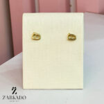 گوشواره میخی طلا طرح هـ نیمانی کد E2986