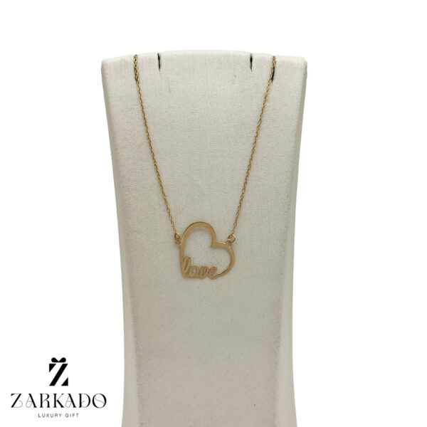 گردنبند طلا طرح قلب و لاو (love)