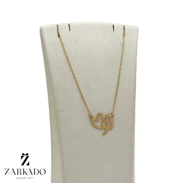 گردنبند طلا طرح تو و قلب