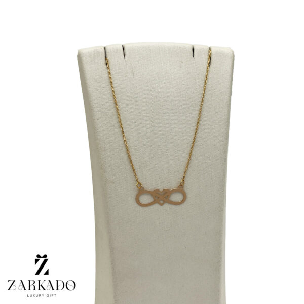 گردنبند طلا طرح بینهایت و قلب