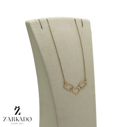 گردنبند طلا طرح بال فرشته و قلب