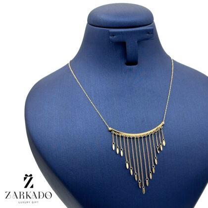 گردنبند طلا طرح لبخند آویزهای زنجیر
