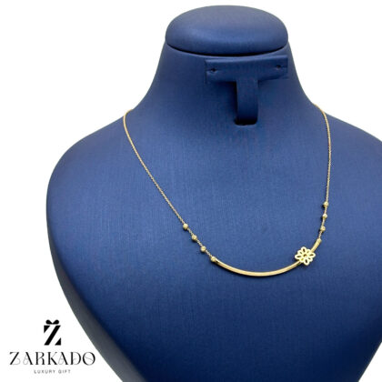 گردنبند طلا طرح لبخند گل و گوی