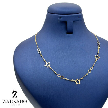 گردنبند طلا طرح ستاره و بی نهایت