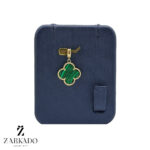 پلاک طلا طرح ون کلیف با سنگ مالاکیت کوچک کد P9865