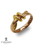 انگشتر طلا طرح طناب پیچیده کد R7716