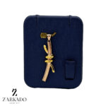 پلاک طلا طرح طناب پیچیده کد P7718