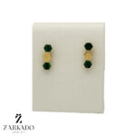 گوشواره میخی طلا طرح لونه زنبوری کد E3258