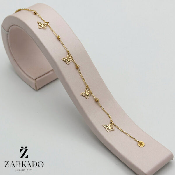 دستبند طلا طرح پروانه