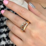 انگشتر طلا طرح هـ نیمانی کد R2703