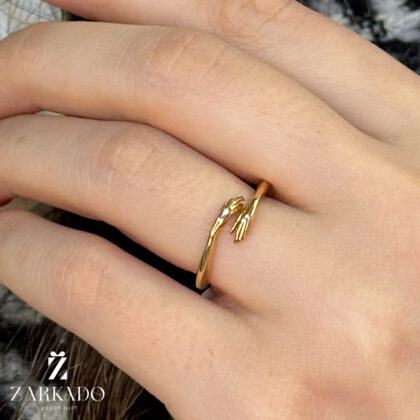 انگشتر طلا طرح آغوش