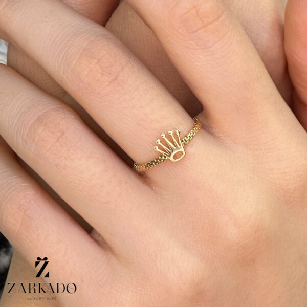 انگشتر طلا طرح تاج