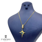 پلاک طلا ستاره قطبی و چشم نظر کد P3857