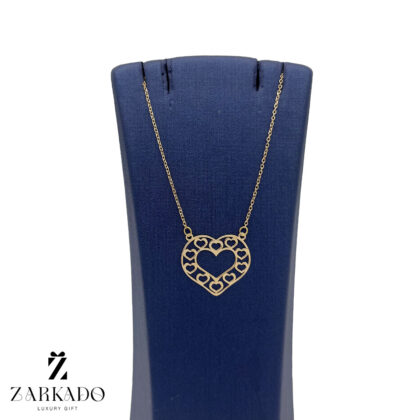 گردنبند طلا طرح قلب تو قلب