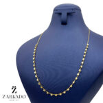 گردنبند طلا گوی مکعبی زرد کد N8293