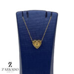 پلاک طلا قلب طرح ماندالا کد P13801