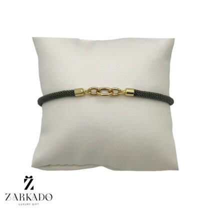 دستبند بندی طوسی طلا طرح رولو