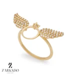 انگشتر طلا طرح حلقه و بال فرشته کد R5692
