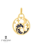 پلاک طلا طرح موج کد P4598