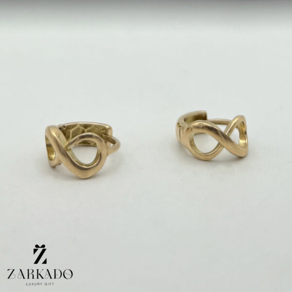 گوشواره حلقه ای طلا طرح بی نهایت
