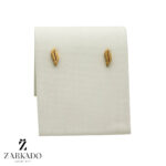 گوشواره میخی طلا طرح برگ کد E1382