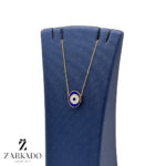 پلاک طلا طرح بیضی چشم نظر کد P12739