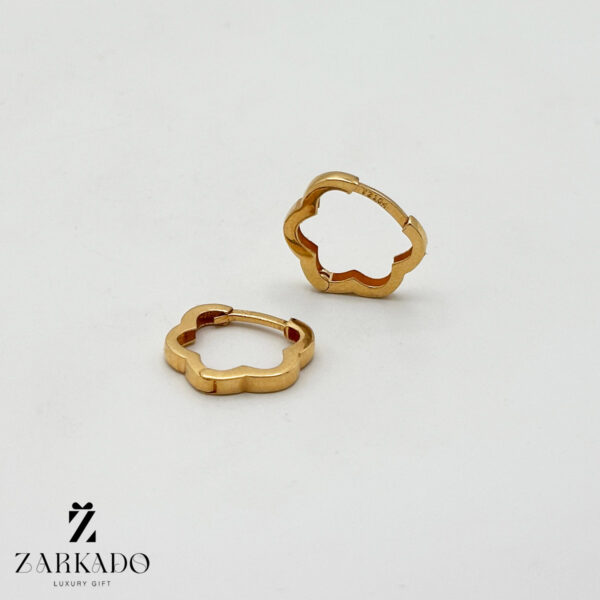 گوشواره کلیپسی طلا طرح گل