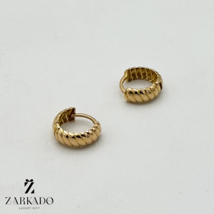 گوشواره کلیپسی طلا طرح صدفی