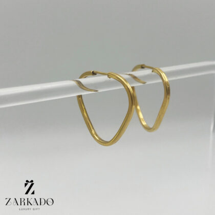 گوشواره حلقه ای طلا طرح مثلث